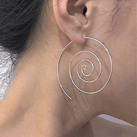 lewwallacewatercolors Earrings, Drop Earrings, Silver Earrings, Gold Earrings Spiral Hoop Earrings