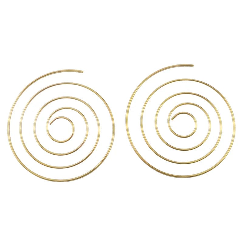 lewwallacewatercolors Earrings, Drop Earrings, Silver Earrings, Gold Earrings Spiral Hoop Earrings Gold / One Size